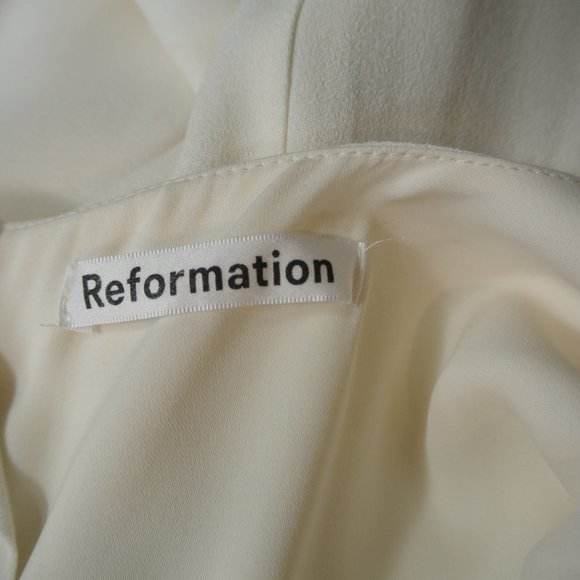 NEW Reformation Lecce Dress/Gown Ivory size 6 #1092 - Picture 7 of 9
